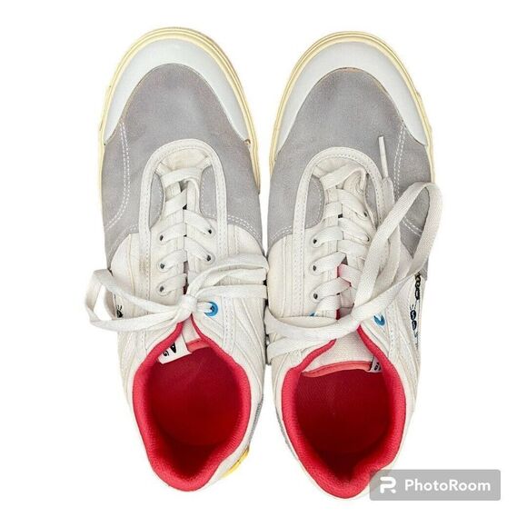 White and Red Men's Sneakers - Picture 3 of 11